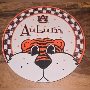 NWOT Auburn University Tigers Blue Orange Gameday Ceramic Plate Memory Company